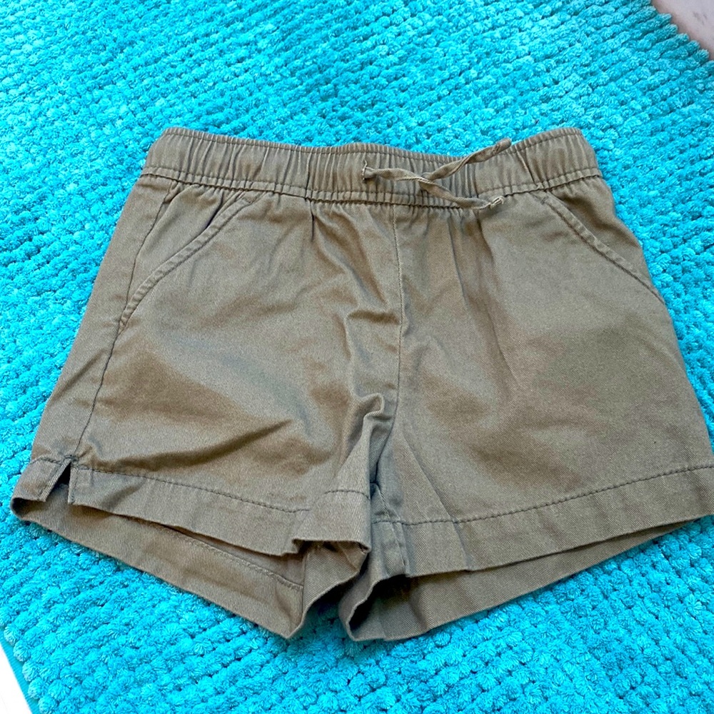 Olive green girls shorts